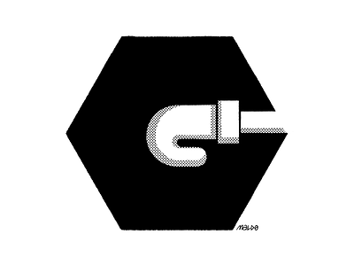 Letter G blackandwhite bold editorial icon illustration maldo maldonaut minimal negativespace pattern simple wacom