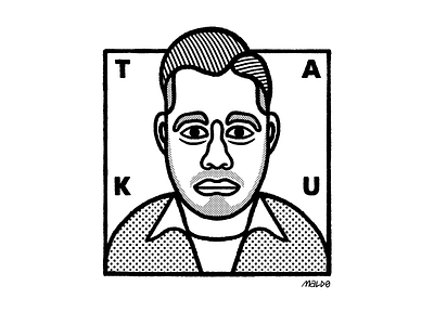 Ta-ku avatar blackandwhite editorial icon illustration maldo maldonaut minimal pattern simple taku wacom