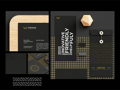 Meman Production - Brand Identity (3/3) brand identity branding business card creative design graphic design illustration logo logo design stationery design visual identity