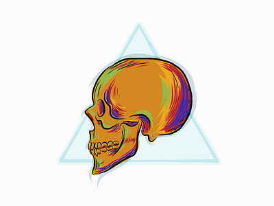 Skull, illustration with Adobe draw