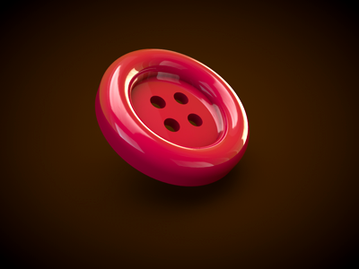 Red Button 3d anna chocola button chocolat cinema4d glossy red reflection sewing shiny