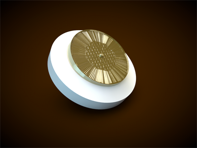 White & Gold Posh button