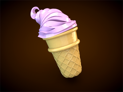 Ice Cream Toy 3d anna chocola cinema4d glossy hi rez ice cream pink plastic shiny toy video