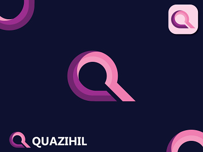 Quazihil app brand identity branding concept creative design graphic design icon icon logo letter logo logo logo designer logo idea mark minimalist logo modern monogram logo popular q logo q mark