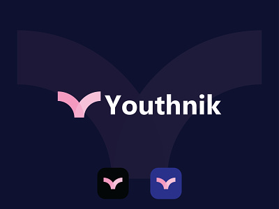 Youthnik app branding color concept creative design graphic design icon icon logo letter logo logo logo branding logo designer logo idea mark minimalist modern monogram y logo y mark