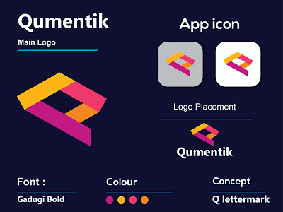 Qumentik 3d app branding cerative color concept design graphic design icon icon logo letter logo logo logo branding logo designer logo idea logo type mark minimal modern q logo