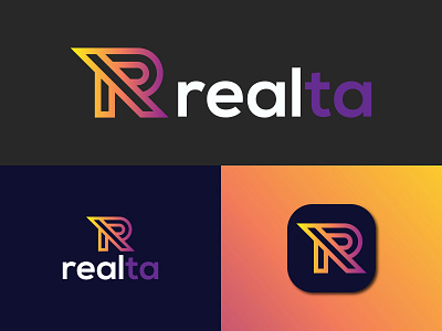 Realta abstract app branding colorful logo concept creative design graphic design icon icon logo letter logo logo logo agency logo designer logo idea logo maker logo type minimalist modern popular logo