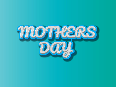 Mothers Day 3D Effect 2d 3d 3d effect background best branding color design designer effect graphic design icon idea illustration modern mothers day