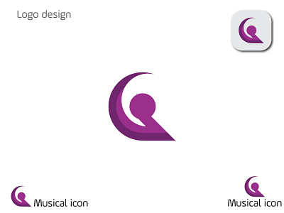 Musical icon abstract logo app branding color concept creative design graphic design icon icon logo letter logo logo logo designer logo idea logo type music logo musical logo