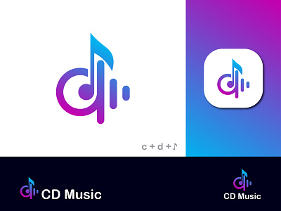 CD Music logo design