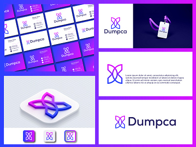 Dumpca Logo Branding Design 3d app logo brand branding concept creative dc letter dc mark design gradient hire identity illustration letter logo logo logo design logo designer mark minimalist modern logo