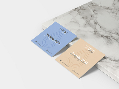 Thank you card - Branding for a cosmetics company