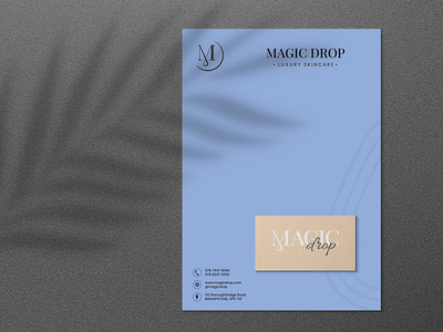 Stationery design for cosmetics brand