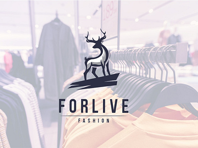 Forlive Fashion branding cloth cloths deer design dribbble fashion graments graphic design illustration jungle logo minimal mountain reindeer vector