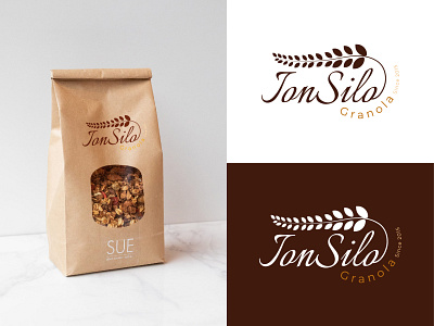 IonSilo Granola branding chocolate corn design dribbble granola graphic design illustration logo minimal rice vector wheat