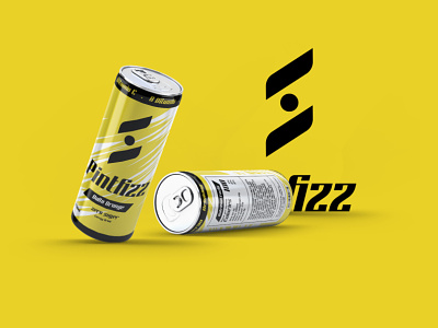 Pintfizz - Energy drinking logo branding can coca cola cold drinks design dribbble drinking energy graphic design lemon logo minimal soda soft drinks sports ui ux vector volt yellow