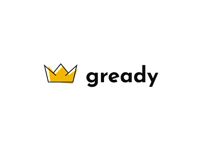 Gready 2022 abstract app icon branding crown delivery design dribbble food graphic design illustration king logo minimal minimalist pictorial resturant trending vector yellow