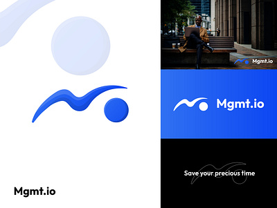 Mgmt.io blue branding dashboard logo design dribbble graphic design illustration lettermark logo m logo managment meta minimal office projects task time vector wordmark work
