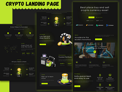 Crypto Landing Page elementor web design wordpress
