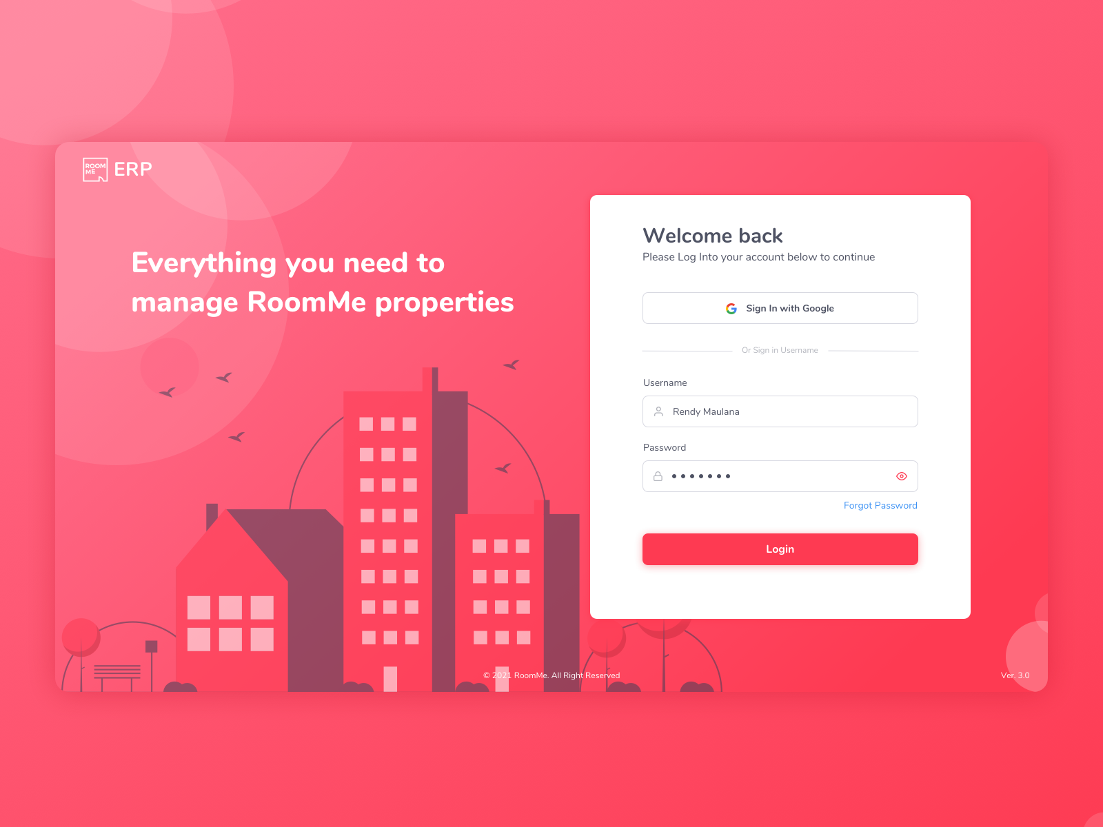 ERP Login Page by Rendy Maulana on Dribbble