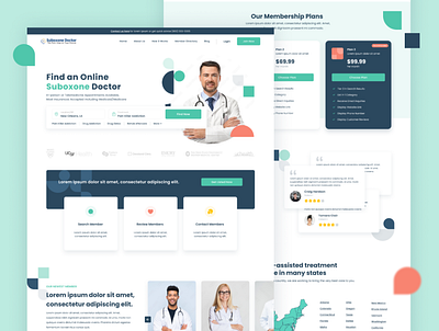 Suboxone Doctor - Medical Landing Page appointment clinic consultation find doctor health healthcare hospital inspiration landing page medical patient ui website