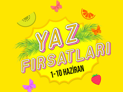 Yaz Fırsatları Badge art badge campaign concept design summer