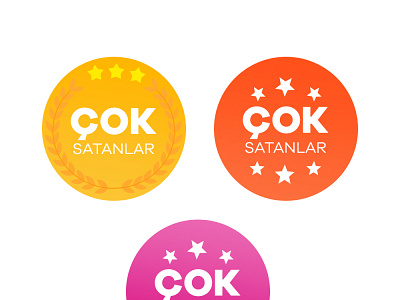 Çok Satanlar badge badge bestseller design web