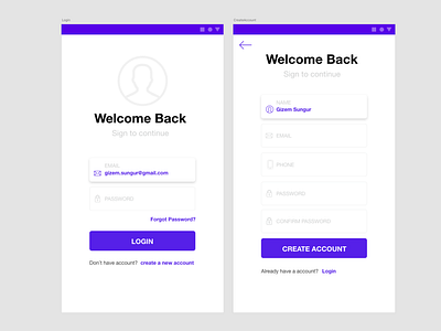 Login UI design mobile app mobileuı uıdesign