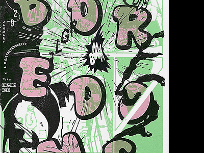 Boredoms Poster design illustration typography