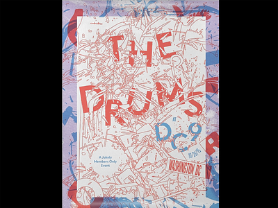 The Drums Poster design illustration typography
