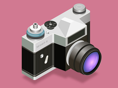 Isometric camera camera illustration isometry vector