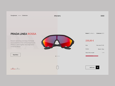 Prada Sunglasses Concept figma ui