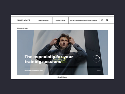 Giorgio Armani Concept figma webdesign web