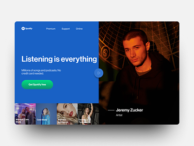 Spotify Concept figma figma webdesign web ui uidesign