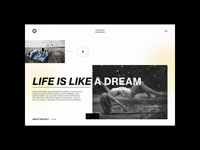 Life is Like a Dream. branding figma ui