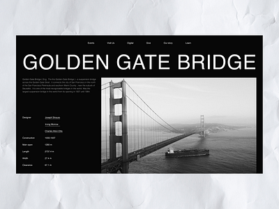 Golden Gate Bridge Part 2. branding logo ui