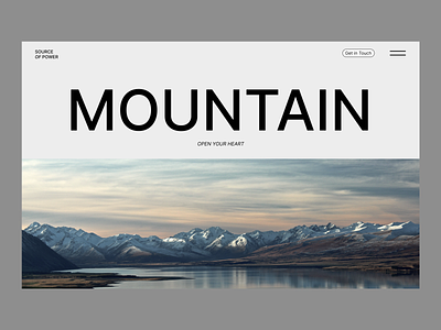 Get in touch with Mountain. branding logo ui