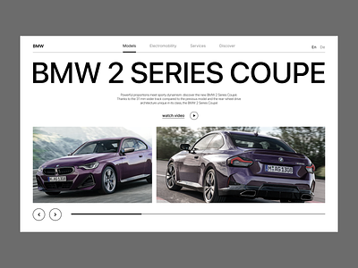 BMW 2 Series Coupe. branding logo ui