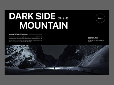 DARK SITE OF THE MOUNTAIN. branding logo ui