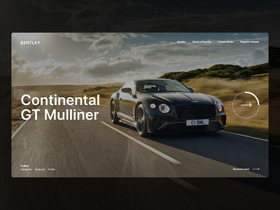 Bentley Continental GT Mulliner concept. branding graphic design logo ui