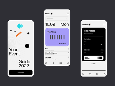 Ticket Booking app. branding graphic design logo ui