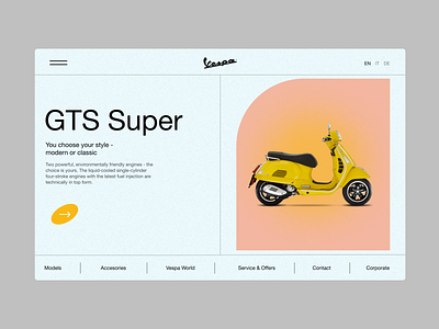 Vespa concept redesign. branding graphic design logo ui