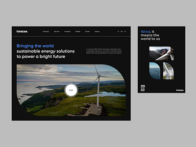 Vestas concept. branding graphic design logo ui