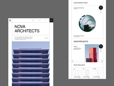 Nova Architects branding logo motion graphics ui