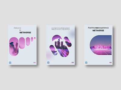 Metaverse Posters. branding graphic design logo ui
