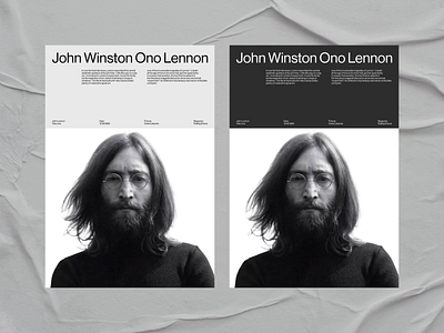 John Lennon Minimalist Posters. branding graphic design logo ui