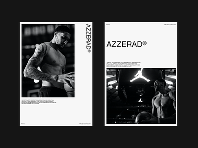 Azzerad minimalist poster /2 branding logo ui