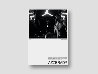 Azzerad minimalist poster /3 branding logo ui