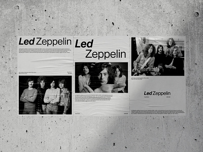 Led Zeppelin Poster minimalist. branding logo ui