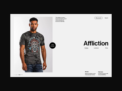 Affliction concept. branding logo ui